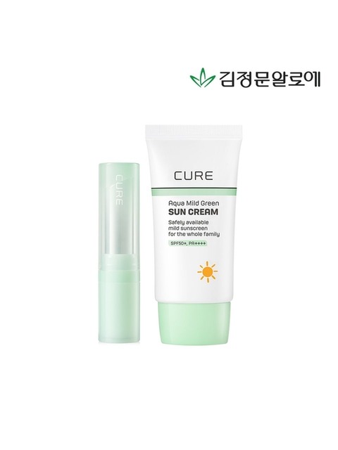 립메이크업 - 김정문알로에 (CURE) - [김정문알로에] 큐어 논나노 무기자차 선크림 + 어터 립밤