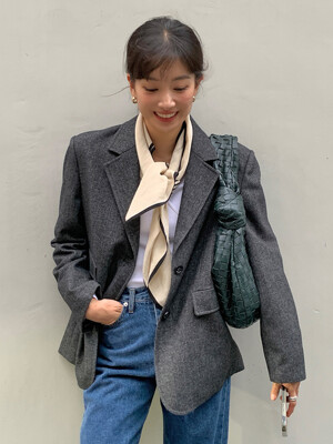 헤링본 싱글 자켓 OW3WJ0090