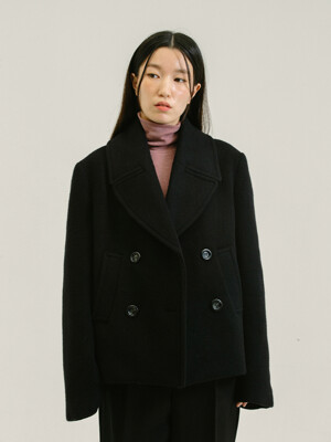 Merino Wool Double Coat_Black
