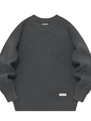 SP PBT OVERSIZED KNIT SWEATER-CHARCOAL