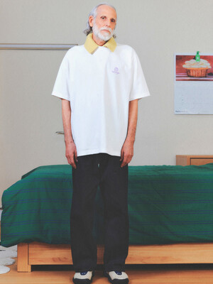 sadsmile stitch cotton pants _CQPAX24222BKX