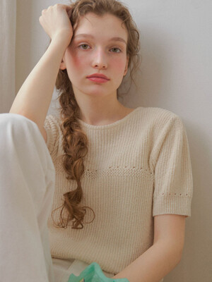 Puff Sleeve Knit [IVORY]