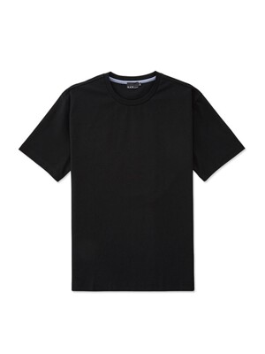 세미 오버핏 수피마 티셔츠 (블랙)