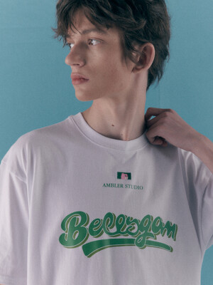 [Bellygom collaboration] Bellygom varsity Over T-Shirts BS306 (White)