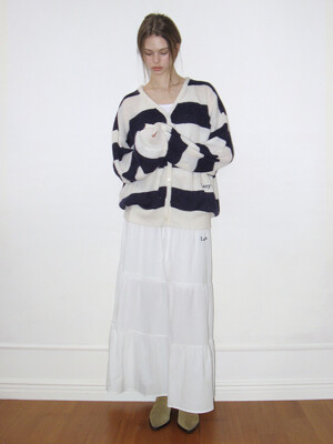 Lazy Cancan Shirring Skirt (4color)