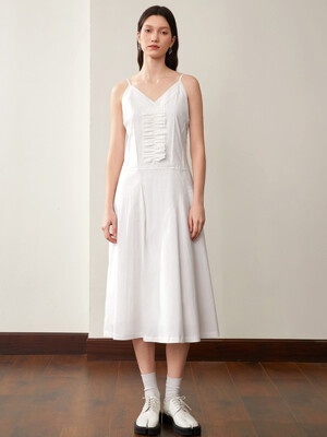 BA_Pure white slim dress