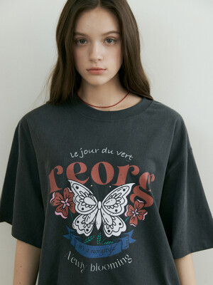 FRA VINTAGE BUTTERFLY T-SHIRTS DARK GRAY
