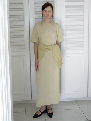 ORGANIC LINEN KNIT OPS_SOFT MELON