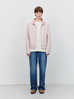 UNISEX MODERN HARRINGTON JACKET LIGHT PINK_M_UDJU5A111P1