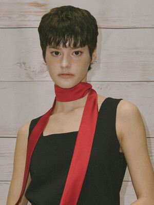 Long tie Scarf Red
