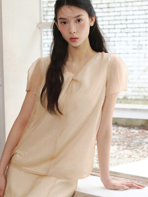 [단독 선오픈] 잇미샤 오간자 반소매 블라우스 ITP4ZBL680 (2COLOR)