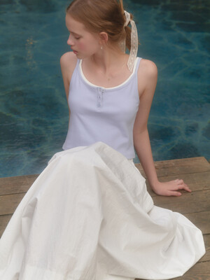 Soda button sleeveless (sky blue)