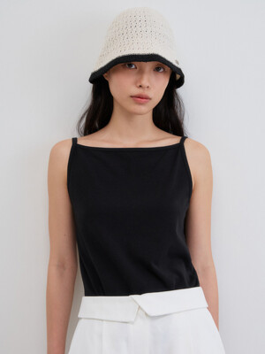 LAV COTTON SLEEVELESS_BLACK