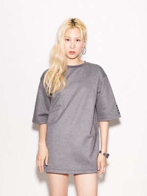 Triangle  Line  Short Sleeve H/LON_Gray