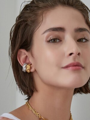 Texture Ear cuff_Gold/Silver