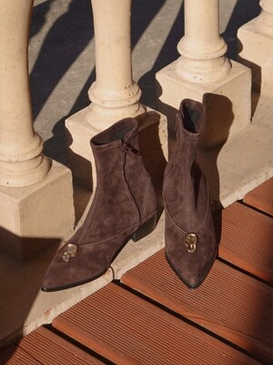 [단독]Winklepickers boots Brown Suede