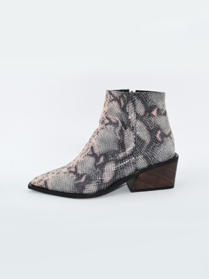 Phyton Embo Wooden Heel Ankle Boots