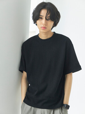 COOL CREW NECK KNIT_BLACK
