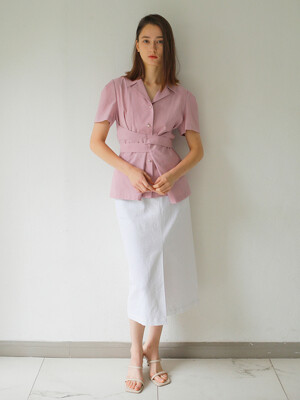 BACK KNOT BLOUSE/ PINK