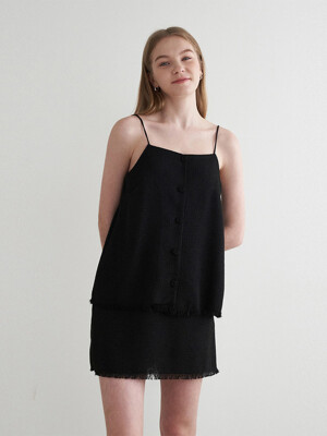 Summer tweed sleeveless - black