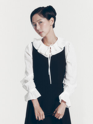 Ruffled neck blouse - Off white