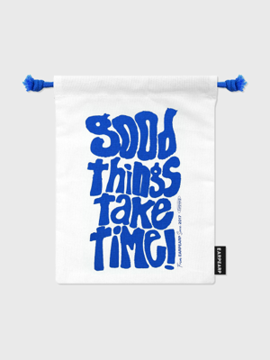 GOOD THINGS TAKE TIME-WHITE(스트링파우치)