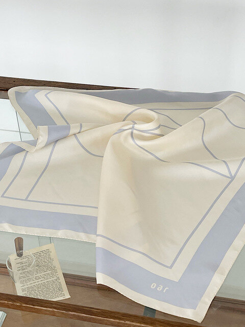 스카프/머플러 - 오에이알 (oar) - oar Classic Twill Silk Scarf [AiryBlue]