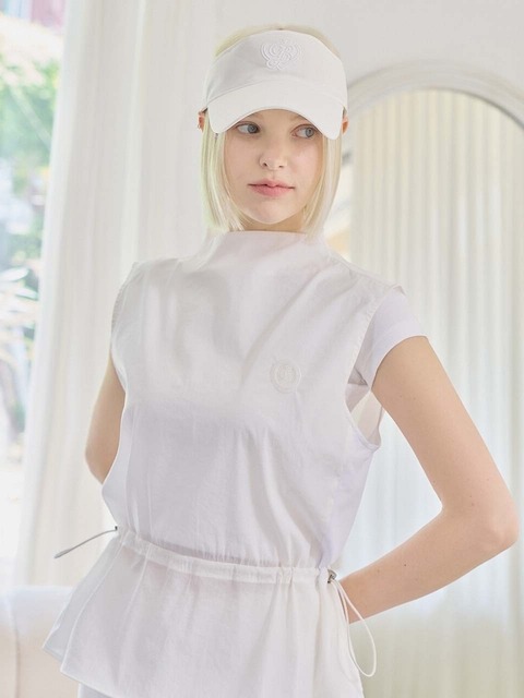 아우터,골프 - 플레이부 (PLAYBOO ) - STRETCH SIDE PANEL VEST_White