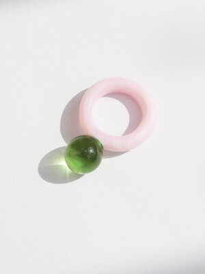 Glass Candy Ring - Pink