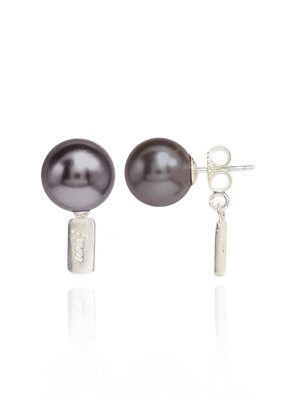 Gray Swarovski FB Silver Earring Ie332 [Silver]