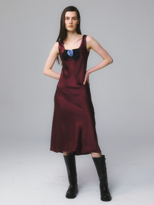 Silk Slip Dress / Wine