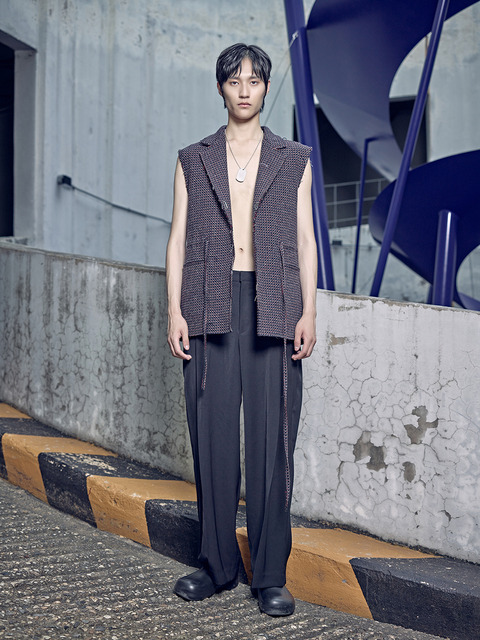 아우터,아우터 - 발로렌 (VALOREN) - Single-Breasted Wool Padding Vest
