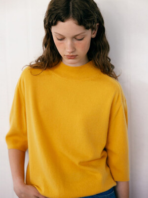 [Premium] Cashmere Halfsleeve Pullover  Orange Yellow(WE3951C438) (WE3951C438)