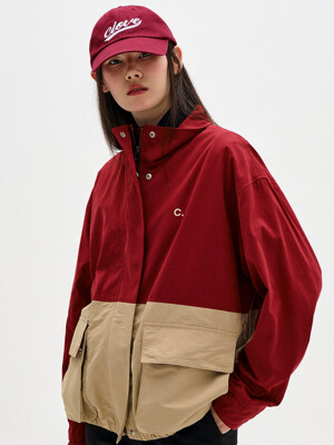 [23FW clove] Pocket Cotton Jacket (Burgundy)