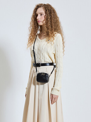 Sand Mini Leather Bag_BLACK