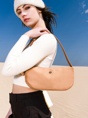 groove middle bag - suede camel