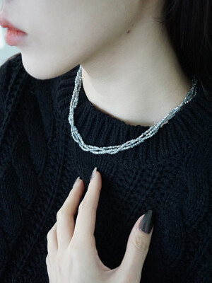 twist necklace(silver)