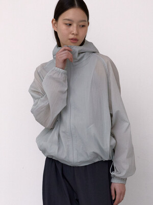 Nylon Hood Jumper (Light Grey)