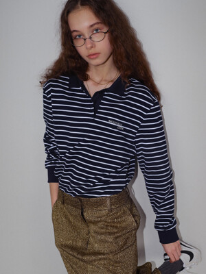 01 M.C Stripe PK Shirt / Navy