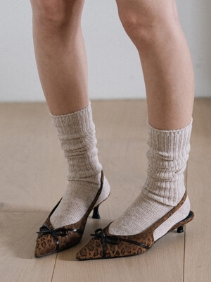 [3CM 추가][레오파드 뉴컬러]Pin Cross-Ribbon Slingback_5 Colors