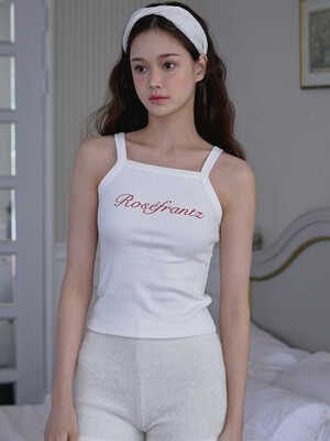 Rose Lettering Sleeveless [White]