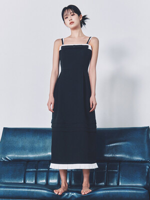 joe / Ribbon Contrast Seeveless Dress