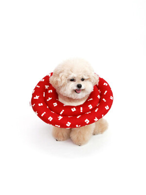 SIGNATURE LOGO DONUT NECK COLLAR-RED(넥카라)