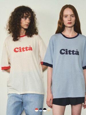 Retro Citta Logo Overfit Ringer T-shirt_CTT320(4Color)