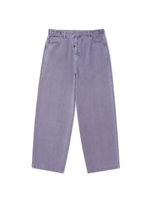 Latch tapered twill pants / Washed purple
