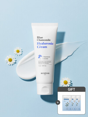 [쫀득물떡크림] 블루 캐모마일 히알루로닉 크림 70ml 1개 + (증정) 블루 마스크 시트 3매입