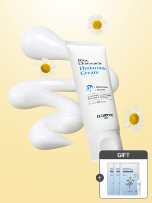 [쫀득물떡크림] 블루 캐모마일 히알루로닉 크림 70ml (블루 팩 3매+크림 15ml 증정)