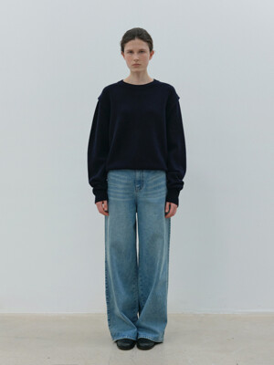 wool sweater (navy)