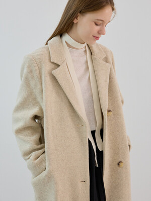 Wool Basic Coat (light beige)