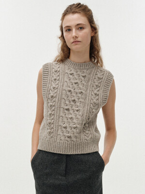 Latti wool vest (Ash gray)